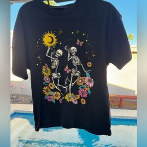Social Scene Dancing Skeletons EUC SZ XS